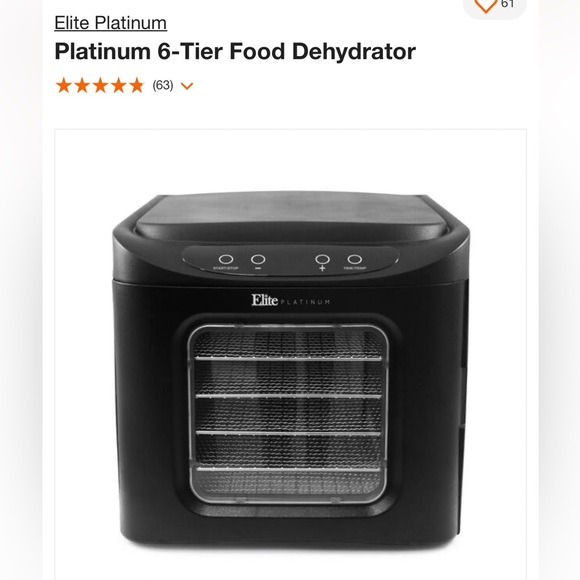 Elite Gourmet Kitchen Elite Gourmet Platinum 6tier Food Dehydrator